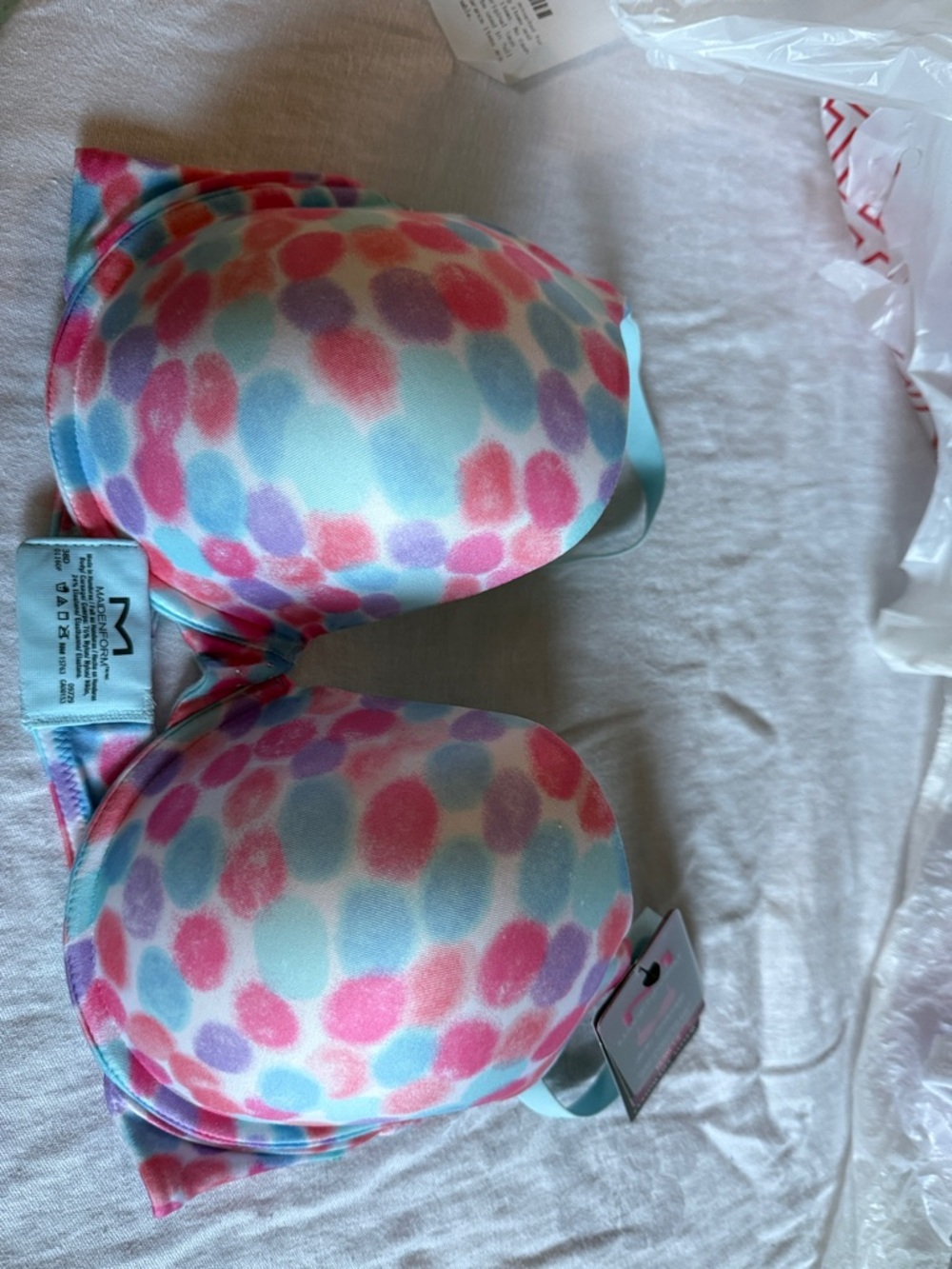 Maidenform Multi-Color Polka Dot Push-Up Bra brand new with tags size 38D